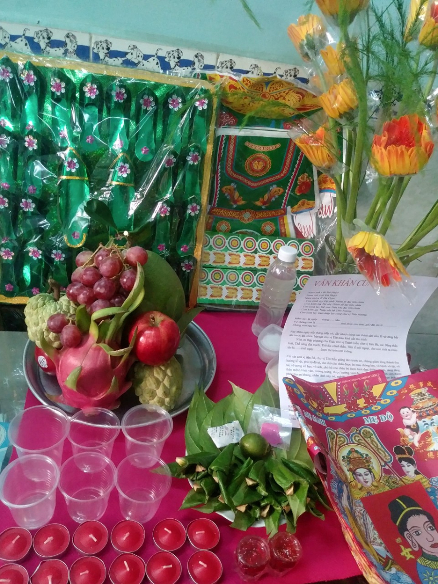 Mâm cúng thôi nôi bé gái trọn gói